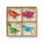 Christabelle 4 Dinosaur Christmas Ornaments Assorted Novelty Figures 15cm Xmas Tree Decorations Hanging Baubles