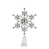 Christabelle Snowflake Christmas Tree Topper with Beaded Detailing Decoration Ornament