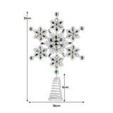 Christabelle Snowflake Christmas Tree Topper with Beaded Detailing Decoration Ornament