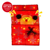 Christabelle Animated Santa Gift Box LED Christmas Tree Lights Decoration Xmas Ornament Indoor Outdoor