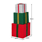 Christabelle 122cm Animated Present Stack Santa LED Lights Christmas Tree Decoration Ornament Xmas Decor