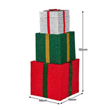 Christabelle 122cm Animated Present Stack Santa LED Lights Christmas Tree Decoration Ornament Xmas Decor