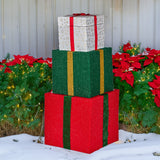 Christabelle 122cm Animated Present Stack Santa LED Lights Christmas Tree Decoration Ornament Xmas Decor