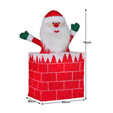 Christabelle 76cm Santa in Chimney Christmas Tree Warm White LED Lights Animated Decoration Ornament