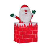 Christabelle 76cm Santa in Chimney Christmas Tree Warm White LED Lights Animated Decoration Ornament