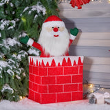 Christabelle 76cm Santa in Chimney Christmas Tree Warm White LED Lights Animated Decoration Ornament