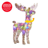 Christabelle 112cm Animated Reindeer Christmas Multi-Colour LED Lights Xmas Decor