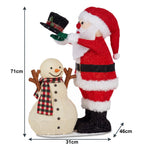 Christabelle 71cm Santa Snowman Christmas Light Up Display Animated LED Outdoor Indoor Xmas Yard Lawn Statue Home Decor