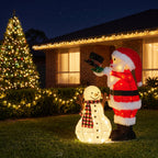 Christabelle 71cm Santa Snowman Christmas Light Up Display Animated LED Outdoor Indoor Xmas Yard Lawn Statue Home Decor