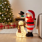 Christabelle 71cm Santa Snowman Christmas Light Up Display Animated LED Outdoor Indoor Xmas Yard Lawn Statue Home Decor