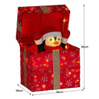 Christabelle 30cm Animated Penguin Gift Box Christmas Light Up DisplayLED Outdoor Indoor Xmas Yard Lawn Statue