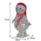 Christabelle 61cm Animated Skiing Snowman Christmas Light Up Display LED Outdoor Indoor Xmas Yard Lawn Statue Home Decor