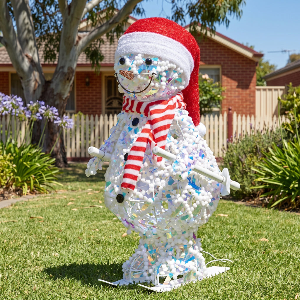 Christabelle 61cm Animated Skiing Snowman Christmas Light Up Display LED Outdoor Indoor Xmas Yard Lawn Statue Home Decor