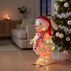 Christabelle 61cm Animated Skiing Snowman Christmas Light Up Display LED Outdoor Indoor Xmas Yard Lawn Statue Home Decor