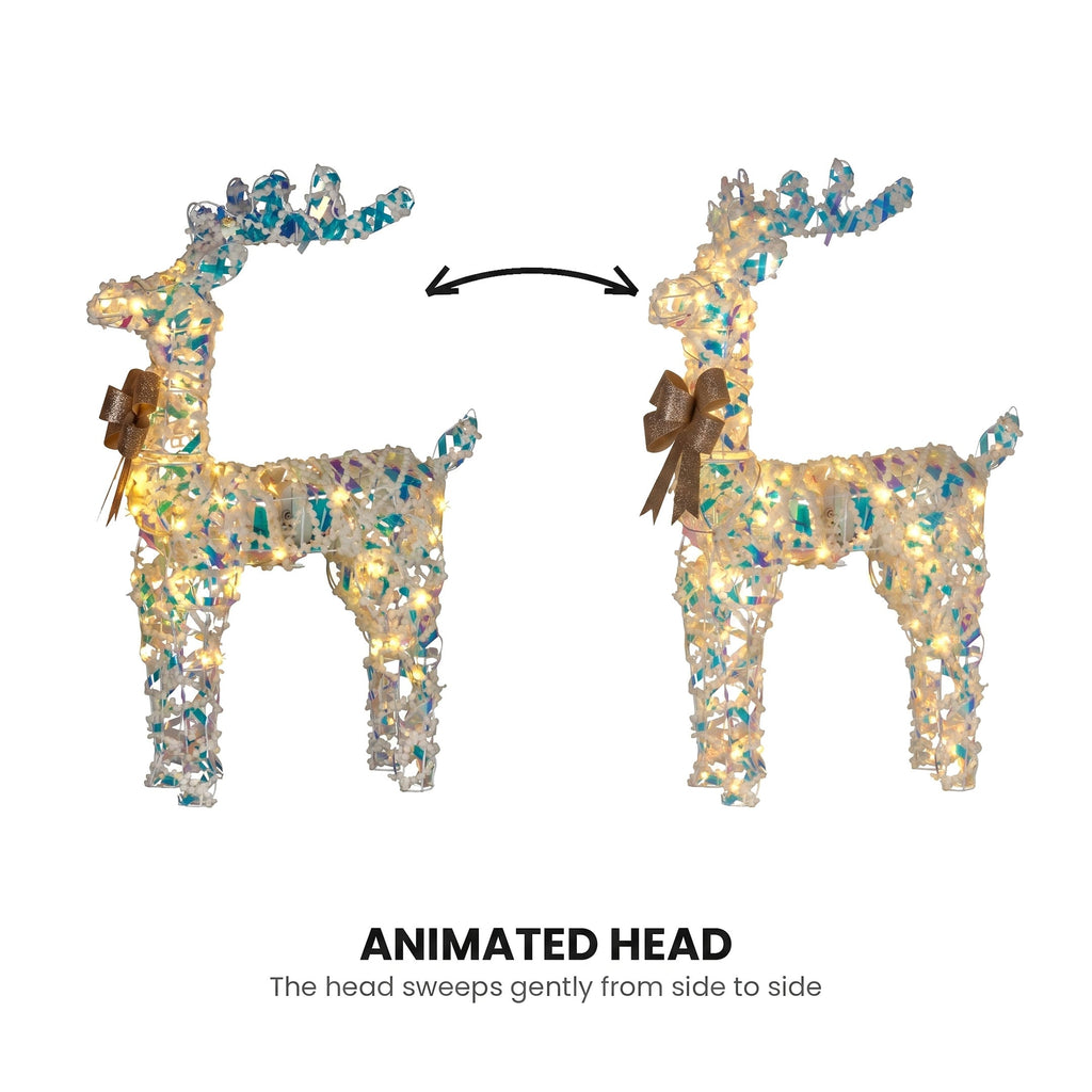 Christabelle 76cm Animated Standing Reindeer Christmas Light Up Display LED Outdoor Indoor Xmas Yard Lawn Statue