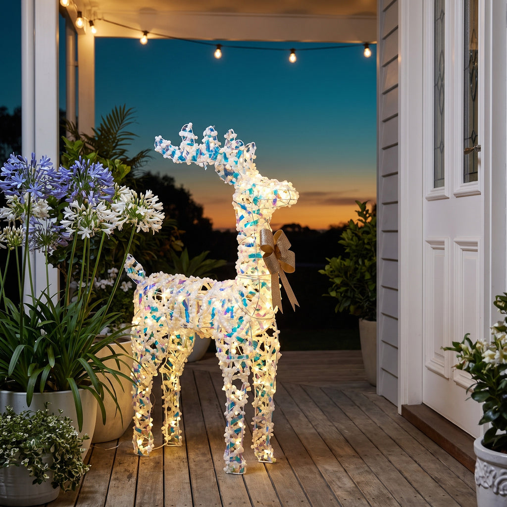 Christabelle 76cm Animated Standing Reindeer Christmas Light Up Display LED Outdoor Indoor Xmas Yard Lawn Statue