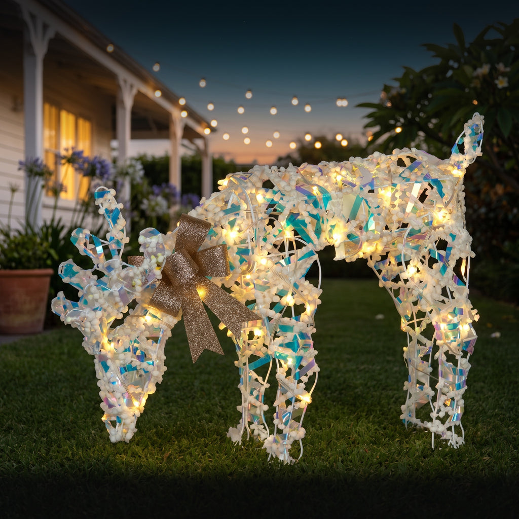 Christabelle 66cm Grazing Reindeer Christmas Light Up Display Animated LED Outdoor Indoor Xmas Yard Lawn Statue