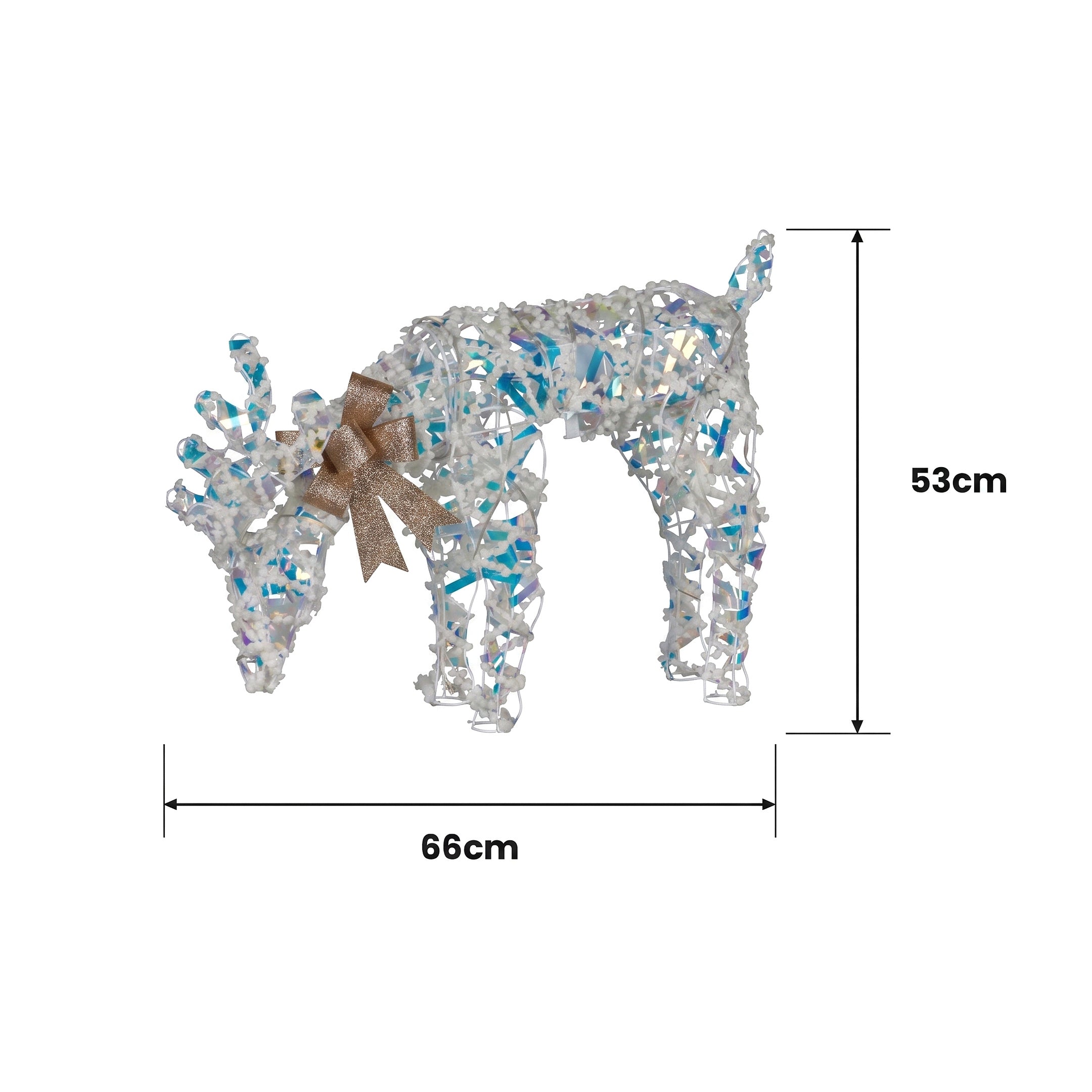 Christabelle 66cm Grazing Reindeer Christmas Light Up Display Animated LED Outdoor Indoor Xmas Yard Lawn Statue