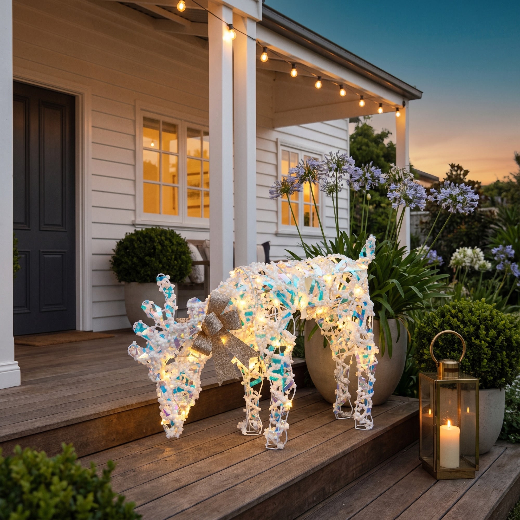 Christabelle 66cm Grazing Reindeer Christmas Light Up Display Animated LED Outdoor Indoor Xmas Yard Lawn Statue