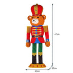 Christabelle 1.47m Teddy Bear Nutcracker Christmas Light Up Display LED Outdoor Indoor Xmas Yard Lawn Statue Home Decor