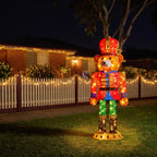 Christabelle 1.47m Teddy Bear Nutcracker Christmas Light Up Display LED Outdoor Indoor Xmas Yard Lawn Statue Home Decor