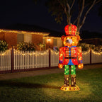 Christabelle 1.47m Teddy Bear Nutcracker Christmas Light Up Display LED Outdoor Indoor Xmas Yard Lawn Statue Home Decor