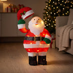 Christabelle 56cm Santa Christmas Light Up Display Animated LED Outdoor Indoor Xmas Yard Lawn Statue Home Decor