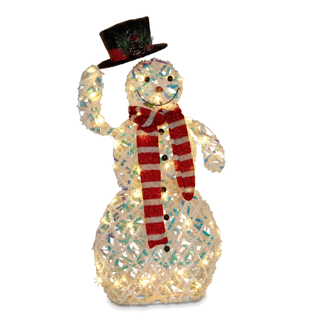 Christabelle 92cm Snowman Christmas Light Up Display Animated LED Outdoor Indoor Xmas Yard Lawn Statue Home Decor