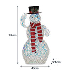 Christabelle 92cm Snowman Christmas Light Up Display Animated LED Outdoor Indoor Xmas Yard Lawn Statue Home Decor