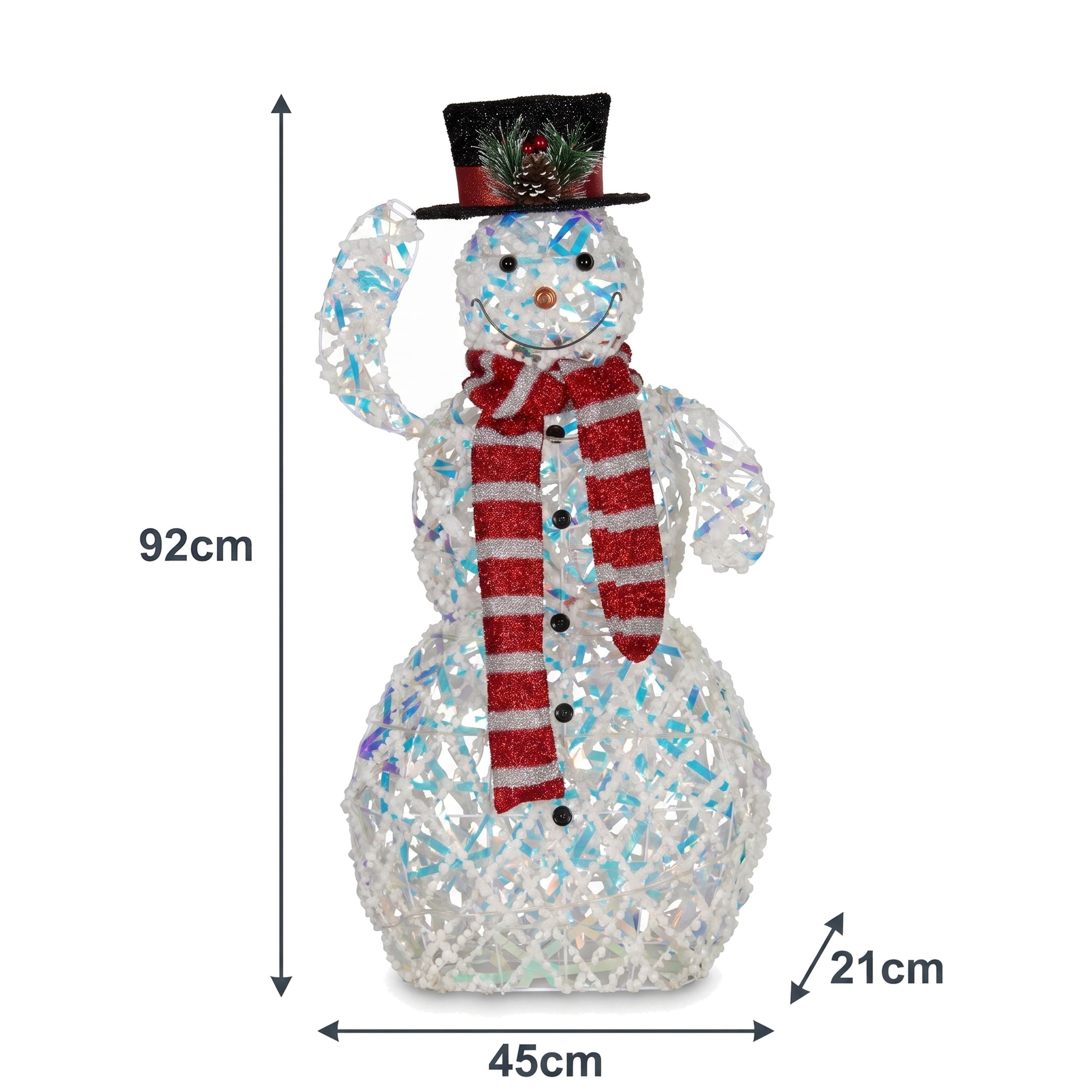 Christabelle 92cm Snowman Christmas Light Up Display Animated LED Outdoor Indoor Xmas Yard Lawn Statue Home Decor