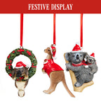 Christabelle Box of 6 Assorted Aussie Animals Christmas Tree Decorations