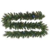 Christabelle 274cm Battery-Operated Christmas Garland with Multi-Function Lights - Dorset Pine