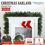 Christabelle 2.7m Christmas Garland with LED Lights Dorset Pine Mantle Decoration Ornament