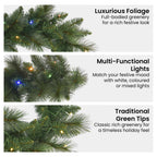Christabelle 2.7m Christmas Garland with LED Lights Dorset Pine Mantle Decoration Ornament