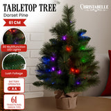 Christabelle 61cm Battery-Operated Christmas Tree with Multi-Function Lights - Dorset Pine