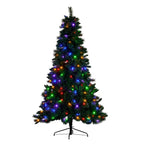 Christabelle 1.8m 6ft Pre-Lit Green Artificial Christmas Tree Dorset Pine 160 Multi-Function LEDs & Metal Stand