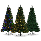 Christabelle 1.8m 6ft Pre-Lit Green Artificial Christmas Tree Dorset Pine 160 Multi-Function LEDs & Metal Stand