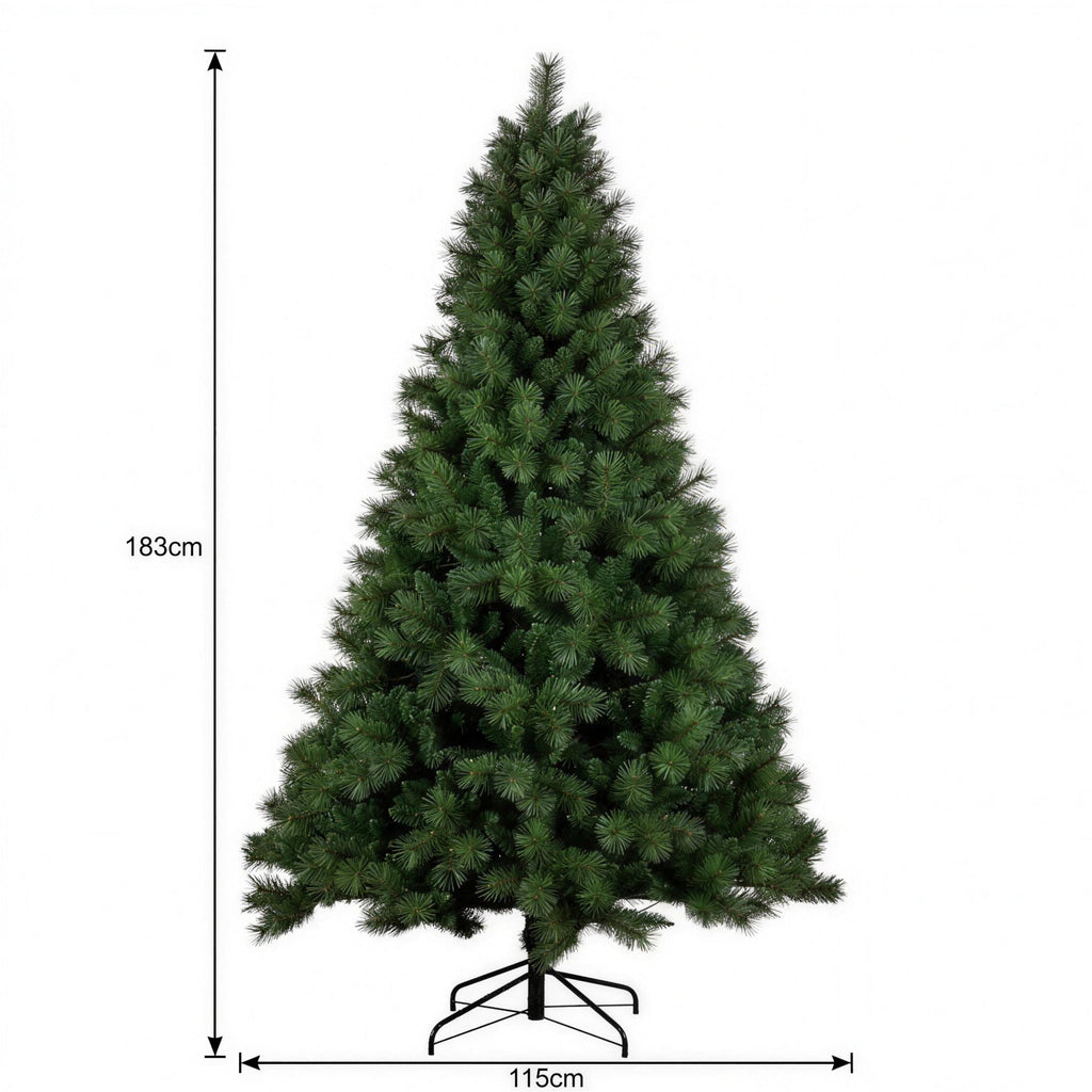 Christabelle 1.8m 6ft Grand Sierra Christmas Tree Pre Lit Multi Function LED Memory Wire Artificial Indoor Xmas Decor