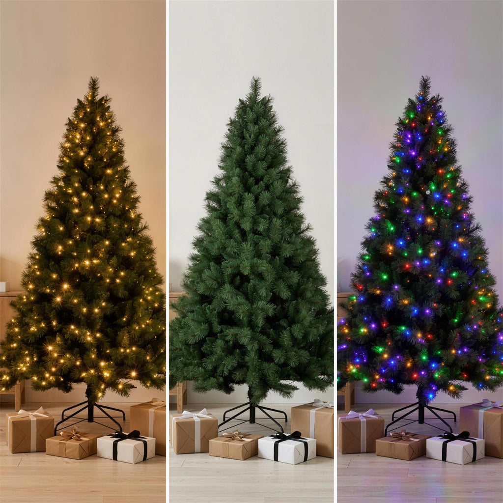 Christabelle 2.3m 7.5ft Grand Sierra Christmas Tree Pre Lit Multi Function LED Memory Wire Artificial Indoor Xmas Decor