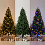Christabelle 2.3m 7.5ft Grand Sierra Christmas Tree Pre Lit Multi Function LED Memory Wire Artificial Indoor Xmas Decor