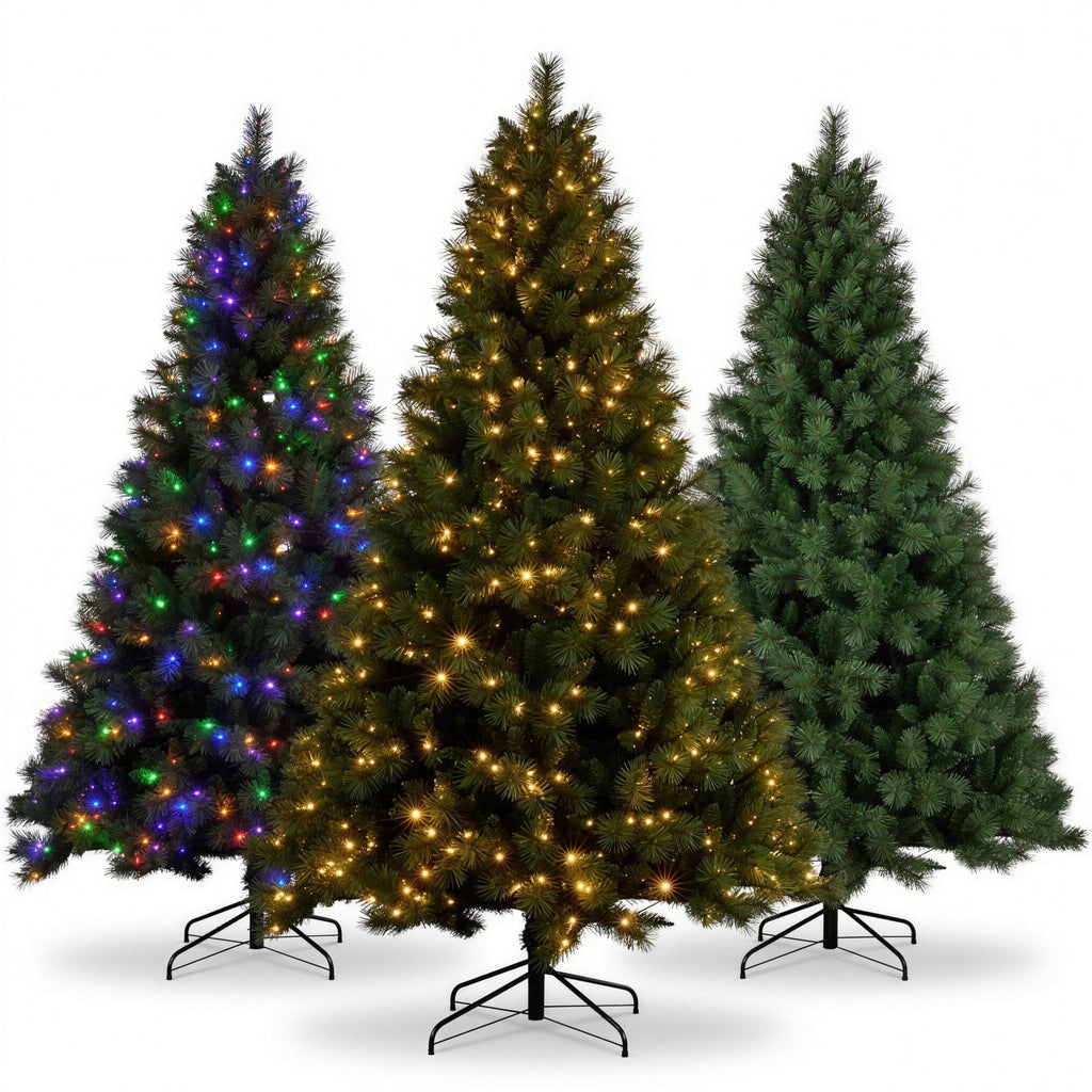 Christabelle 2.3m 7.5ft Grand Sierra Christmas Tree Pre Lit Multi Function LED Memory Wire Artificial Indoor Xmas Decor