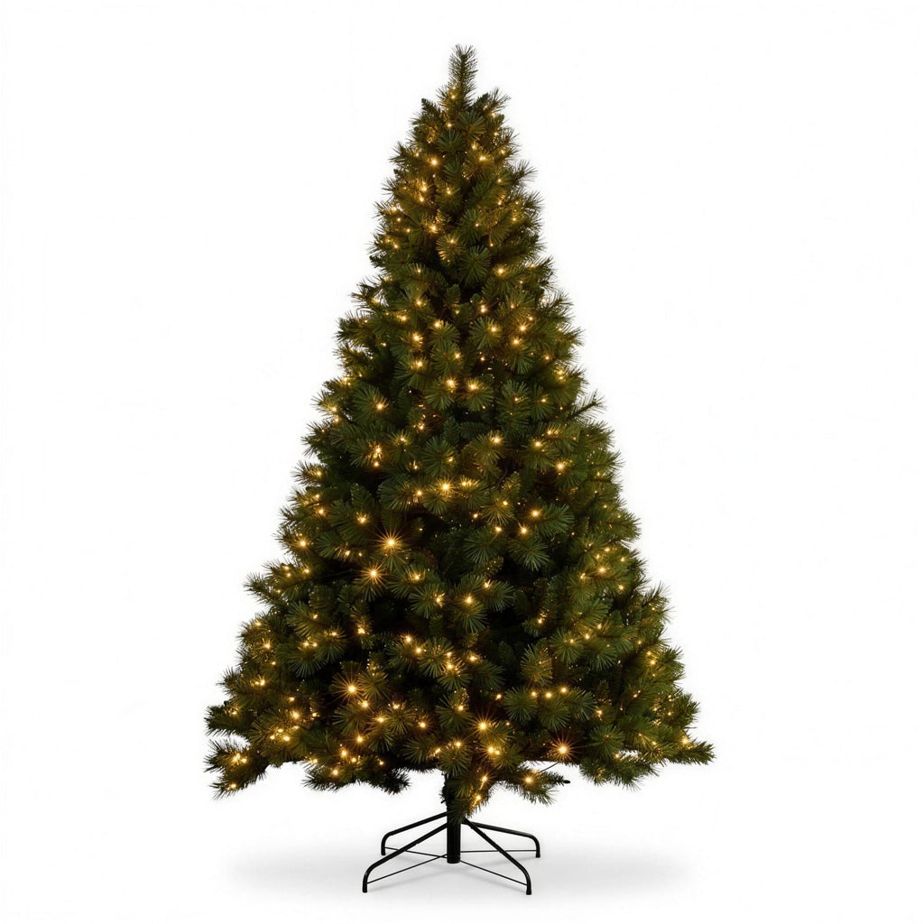 Christabelle 2.7m 9ft Grand Sierra Christmas Tree Pre Lit Multi Function LED Memory Wire Artificial Indoor Xmas Decor