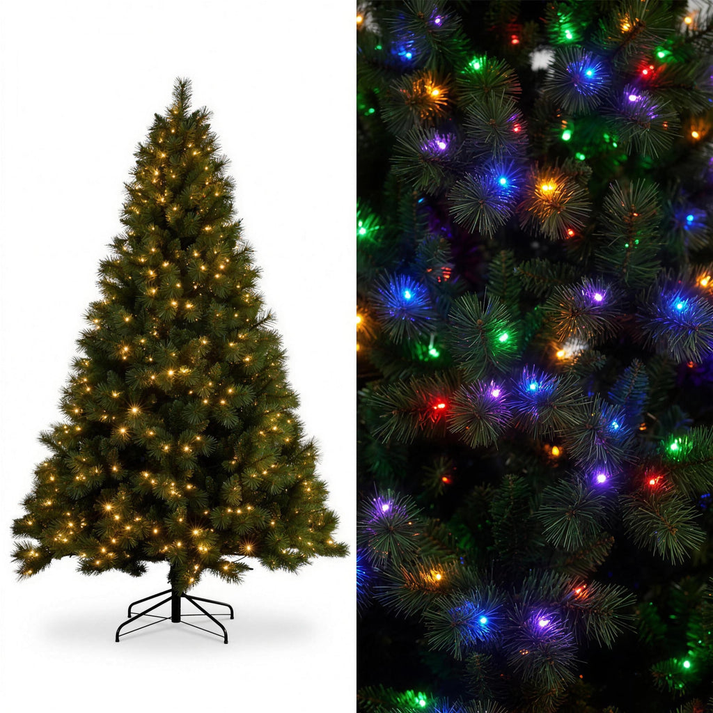Christabelle 2.7m 9ft Grand Sierra Christmas Tree Pre Lit Multi Function LED Memory Wire Artificial Indoor Xmas Decor