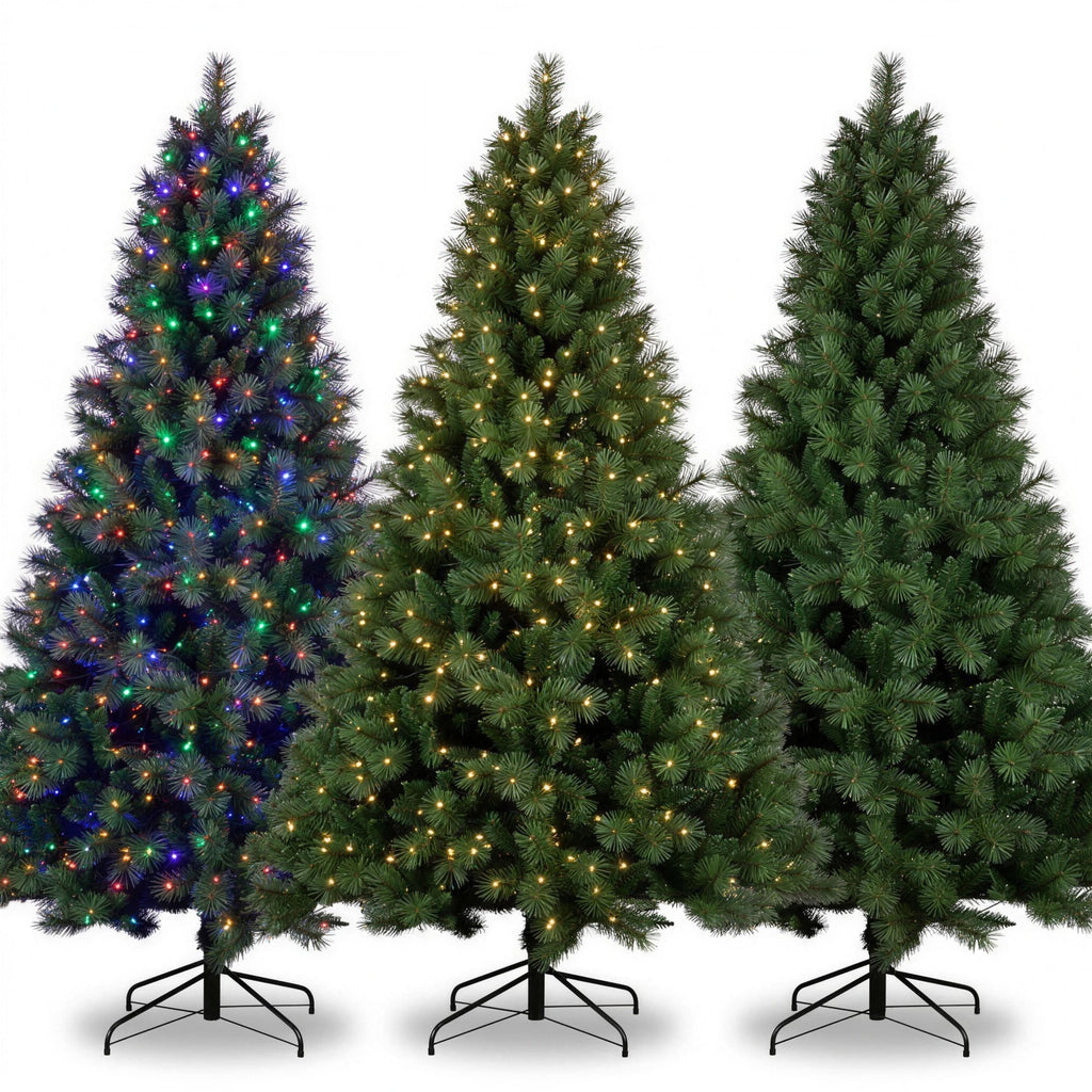 Christabelle 2.7m 9ft Grand Sierra Christmas Tree Pre Lit Multi Function LED Memory Wire Artificial Indoor Xmas Decor