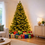 Christabelle 2.7m 9ft Grand Sierra Christmas Tree Pre Lit Multi Function LED Memory Wire Artificial Indoor Xmas Decor