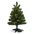 Christabelle 61cm 2ft Highland Pine Christmas Tree Pre Lit Warm White LED Timer Tabletop Artificial Indoor Xmas Decor