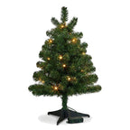 Christabelle 61cm 2ft Highland Pine Christmas Tree Pre Lit Warm White LED Timer Tabletop Artificial Indoor Xmas Decor