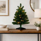 Christabelle 61cm 2ft Highland Pine Christmas Tree Pre Lit Warm White LED Timer Tabletop Artificial Indoor Xmas Decor