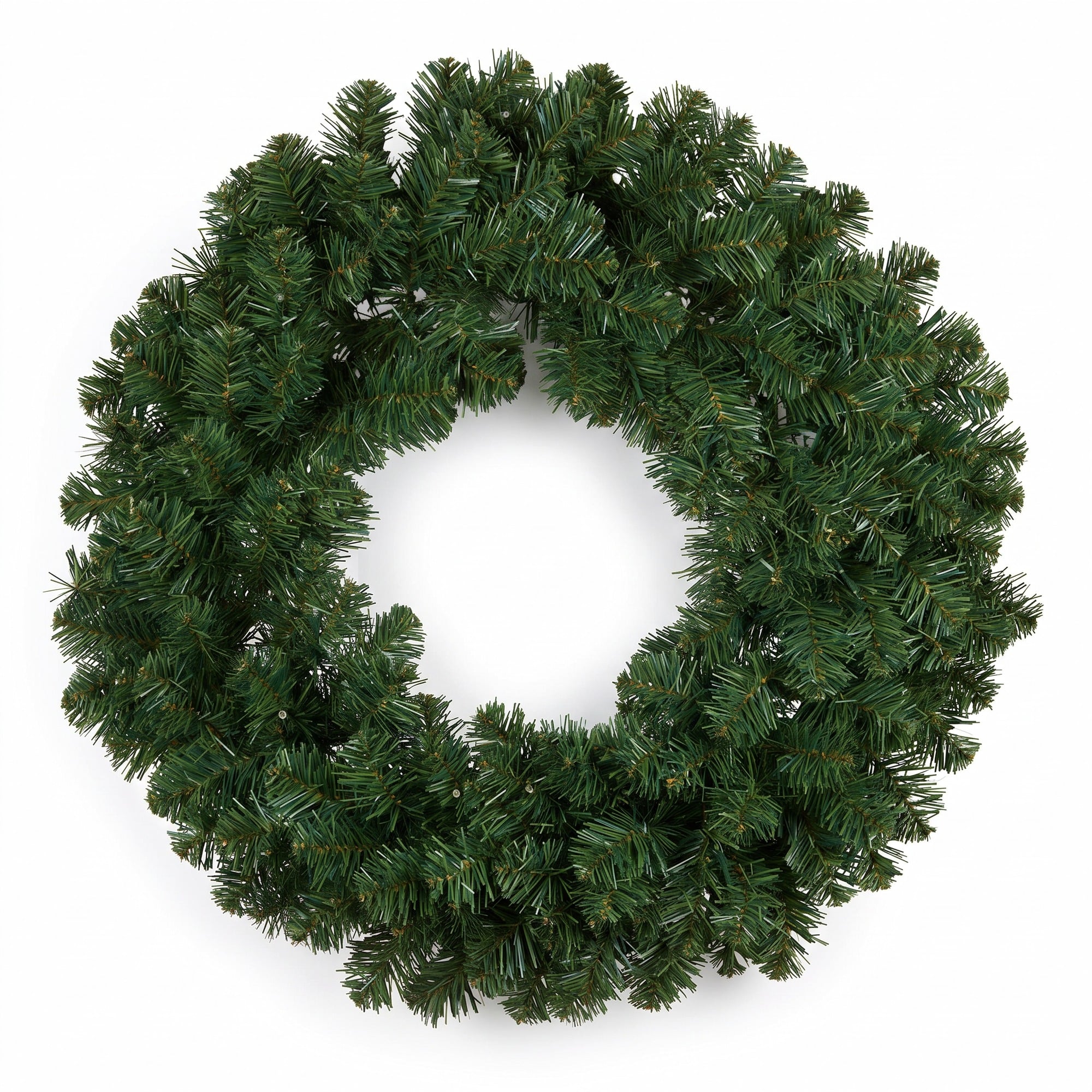 Christabelle 61cm Highland Pine Christmas Wreath Pre Lit Warm White LED Battery Operated Timer Hanging Wall Display Home
