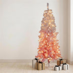 Christabelle 1.8m 6ft Pink Ombre Christmas Tree Pre Lit Warm White LED Foliage Artificial Indoor Xmas Decor Home